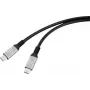 Cabo USB-C Renkforce USB4 macho-macho preto ficha de alumínio (RF-6805036)