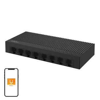 Switch LAN 8 portas IMOU SF108C 100 Mb/s — unmanaged 8x portas Ethernet 100 Mbps
