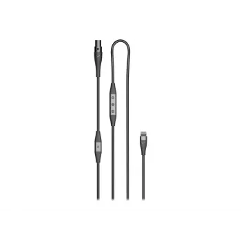 Cabo de ligação Beyerdynamic Pro X Lightning — cabo de áudio digital Apple Lightning para 3,5 mm, preto