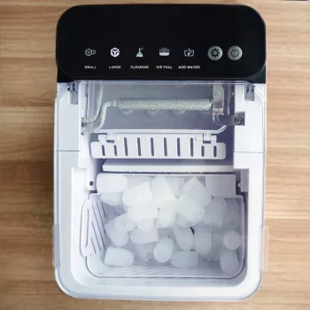 Máquina de fazer gelo BLAUPUNKT IMB301 — máquina de gelo compacta de bancada, produção automática de gelo