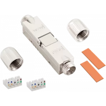 Conector de cabos LogiLink Cat. 6A blindado com alívio de tensão de parafuso (MP0073)