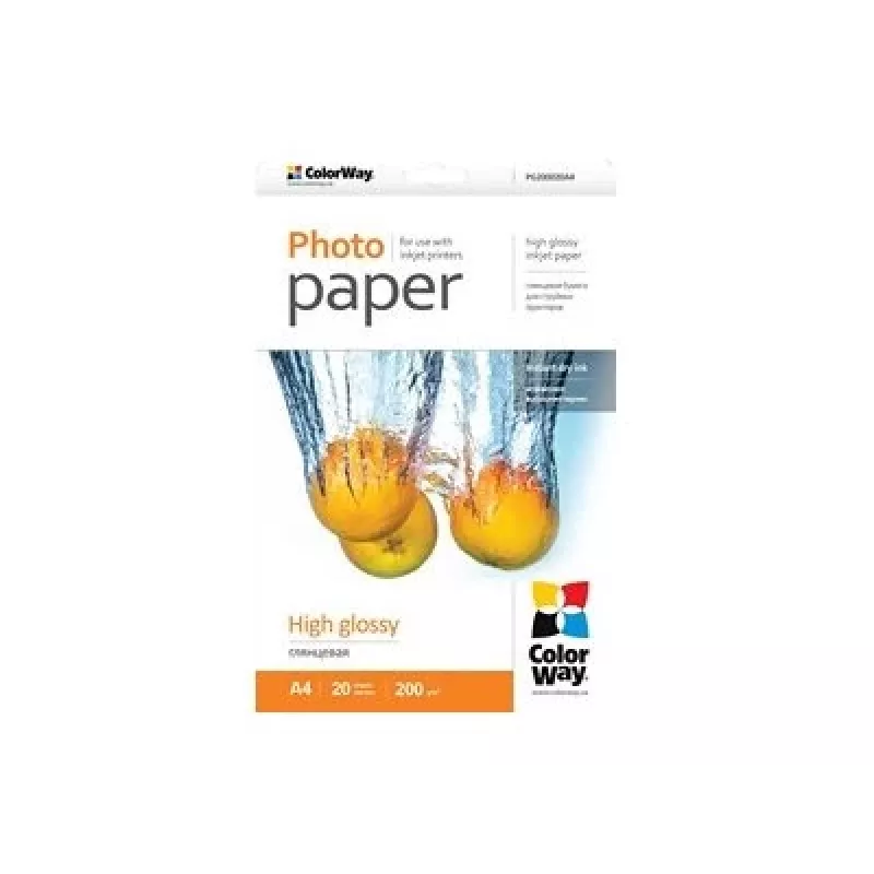 Papel fotográfico A4 Colorway PG2300504R branco brilhante