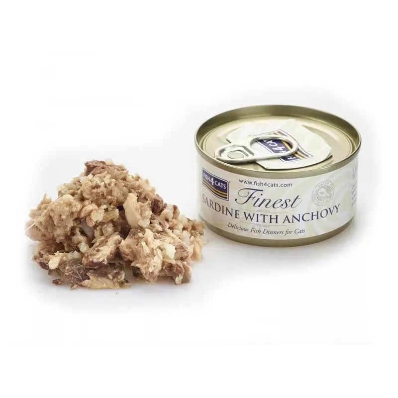 FISH4CATS Sardinha com anchova - comida húmida para gatos - 70g