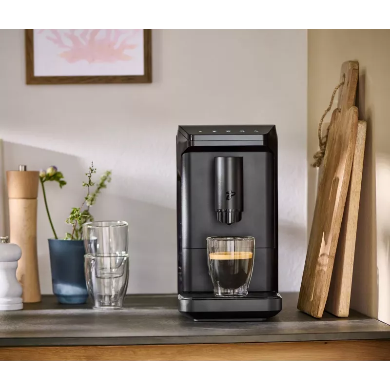 Máquina de café expresso Tchibo Esperto Mini preta – máquina de café expresso compacta para casa