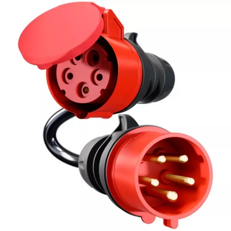 Adaptador para Gemini flex 11 kW, CEE vermelho trifásico 16A > CEE vermelho 32A (preto, 30 cm)
