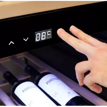 Caso | Smart Wine Cooler | WineExclusive 66 | Classe de eficiência energética G | Vitrina | Instalação livre | Capacidade de garrafas garrafas | Tipo de refrigeração tecnologia de compressor | Preto