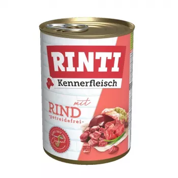 RINTI Kennerfleisch Vaca - Comida húmida para cães - 400g