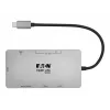 Docking station USB-C Eaton Tripp Lite, ecrã duplo - 4K 60 Hz HDMI, USB 3.2 Gen 1, hub USB-A, GbE, cartão de memória, função de carregamento PD 100W, cinzento - Docking station - USB-C - 2 x HDMI - 1GbE (U442-DOCK