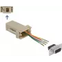 Kit de montagem D-Sub 9 pinos fêmea para RJ11/RJ14 DeLOCK 66770