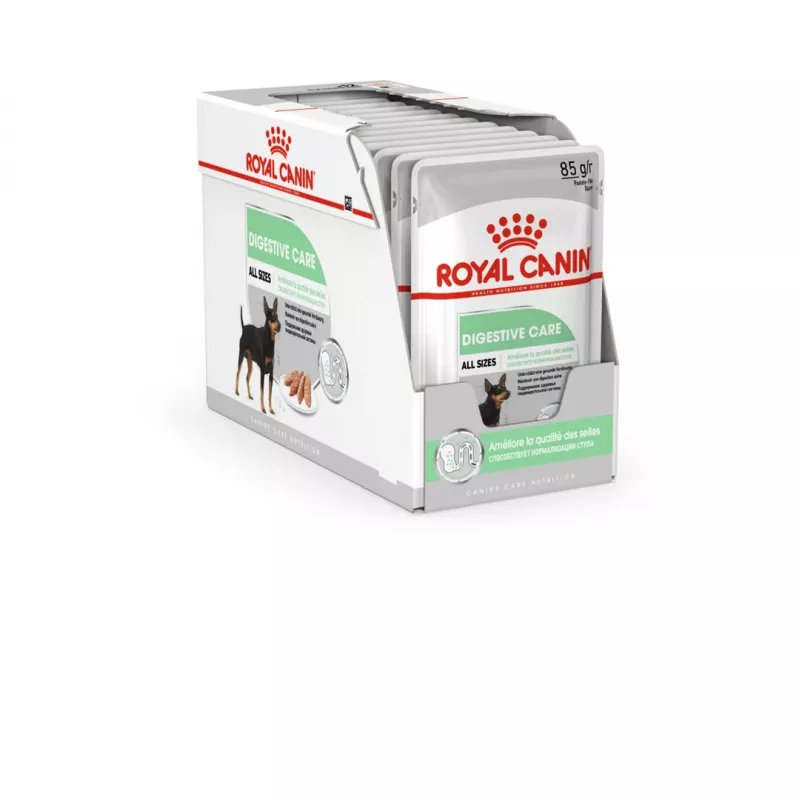 Comida húmida para cães Royal Canin Digestive Care carne e legumes saquetas 12 x 85 g – cães adultos, apoio à digestão