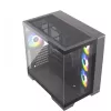 Caixa de PC Silentware View A-RGB preta VIEWpreto — caixa Mid-Tower com iluminação A-RGB
