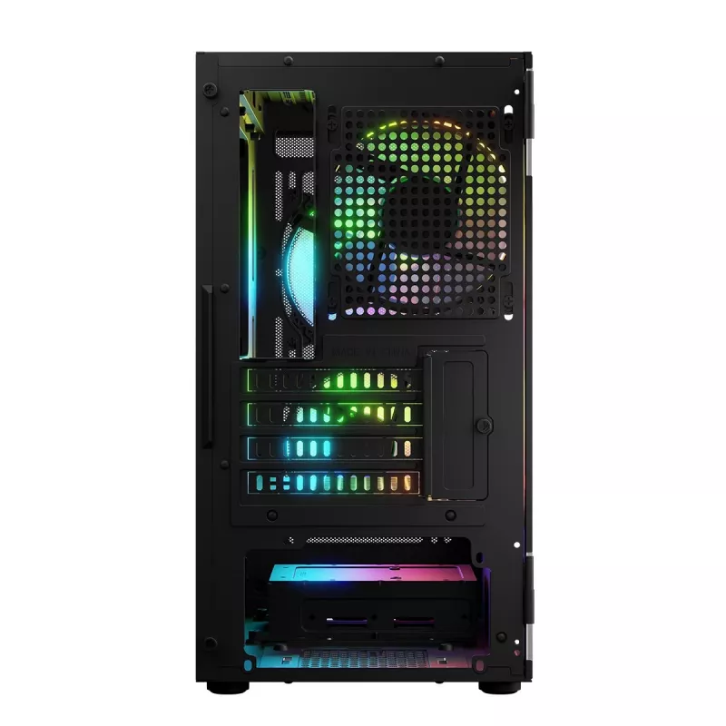 Caixa de computador Logic Concept Portos Mini ARGB Micro ATX preto