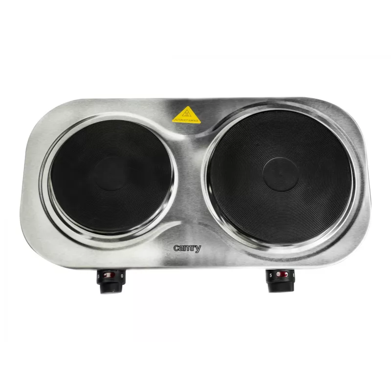 Camry CR 6511 fogão independente preto, aço inoxidável elétrico