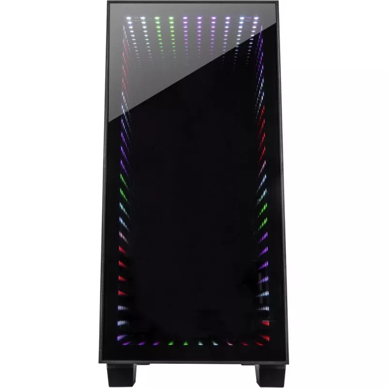 Caixa INTER-TECH X-608 INFINITY MICRO, microATX, RGB, frente e painel lateral em vidro temperado, sem fonte de alimentação