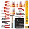 Knipex 00 21 06 BIG Basic Move ElektroPlus mala de ferramentas, 68 peças, conjunto de ferramentas para eletricistas, com rodas, preto