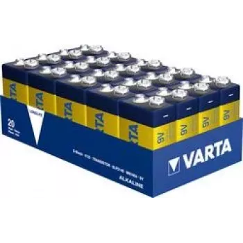 Pilha Varta Longlife 9V E-Bloco – embalagem de 20 unidades