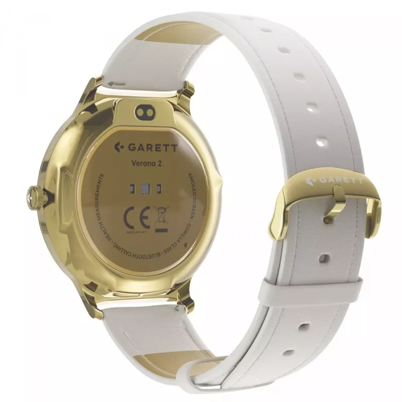 Smartwatch Garett Verona 2 dourado Mesh com Bluetooth e medidor de frequência cardíaca
