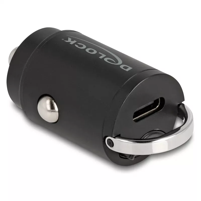 DeLOCK 64278 Mini carregador de automóvel USB-C PD 3.0, 30 W, 3 A, preto