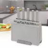 Maestro MR-1412-GREY conjunto de facas com bloco e conjunto de tábuas de corte, cinzento