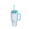 Copo térmico com palhinha telescópica Kambukka Rio Tumbler 950ml Frosty Coconut