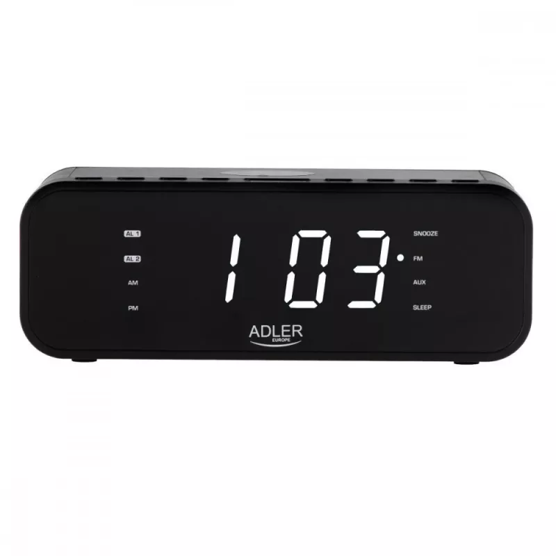 Despertador com Rádio, Alarme e Carregador Sem Fios Adler AD 1192B