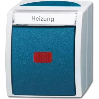 Interruptor de emergência para aquecimento BUSCH-JAEGER 2601/6SKWNH-53 ocean comutador com placa de identificação 2601/6SKWNH-53 (1085-0-1609)