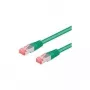 Cabo de rede Wentronic Goobay CAT 6a, S/FTP (PiMF), verde, 2 m - LSZH sem halogéneos, cobre (93742)
