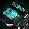 Bloco de água EK Water Blocks acrílico latão preto prateado