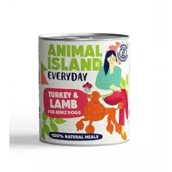 ANIMAL ISLAND Everyday peru e borrego - comida húmida para cães - 800g