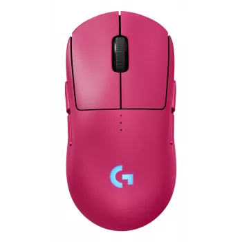 Logitech G PRO 2 - Rato - Gaming - para destros e esquerdinos - ótico - 8 botões - Sem fios, Com fios - 2,4 GHz, USB - recetor USB Logitech LIGHTSPEED - rosa (910-007310)