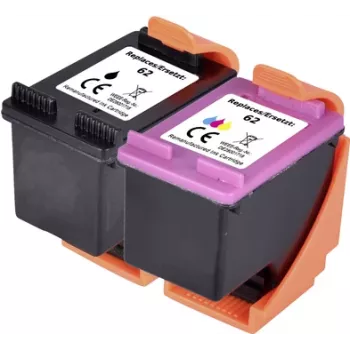 Renkforce embalagem combinada de tinta substitui HP 62 (N9J71AE) compatível embalagem combinada preto, ciano, magenta, amarelo RF-I-HP62BKCMY2PK RF-5705430 (RF-5705430)