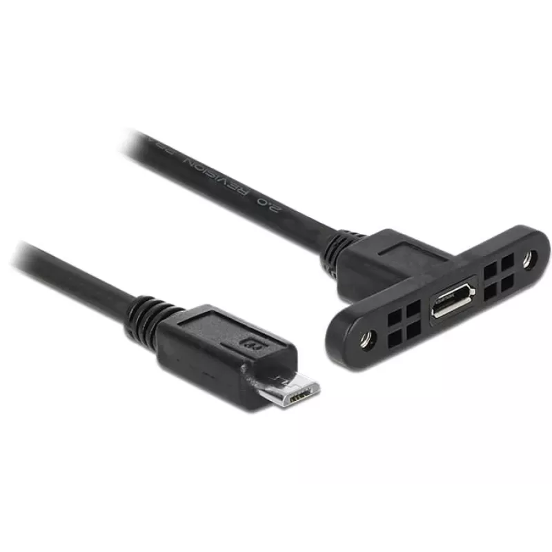 Cabo USB DeLOCK 85245 USB 2.0 0,25 m Micro-USB B preto