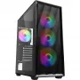Caixa de computador Sharkoon VK4 Rainbow ATX preta