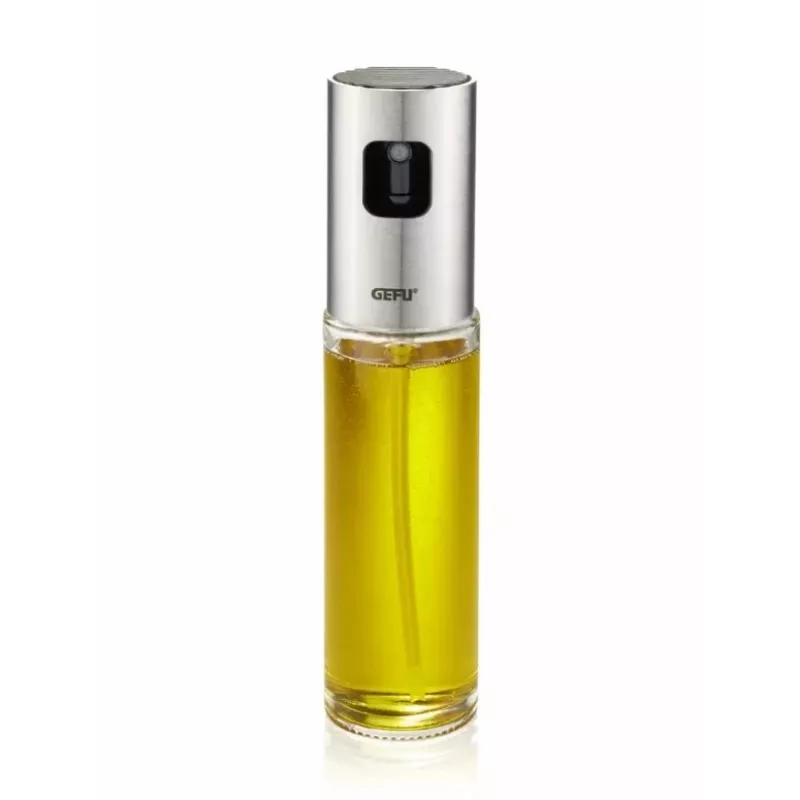 GEFU NEVA Dispensador de óleo/vinagre 0,1 l garrafa vidro, plástico, aço inoxidável aço inoxidável, transparente