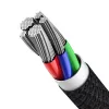 Cabo trançado de alta densidade Baseus Type-C para Lightning, PD, 20W, 1m (preto)