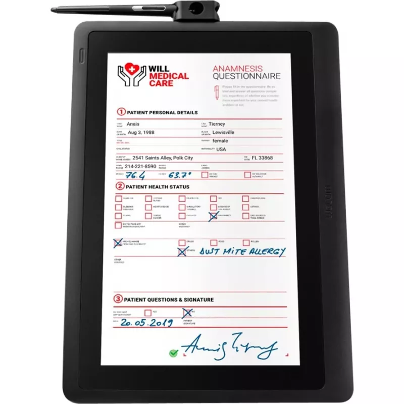 Ecrã interativo com caneta Wacom DTK1660EK0B 39,6 cm Preto