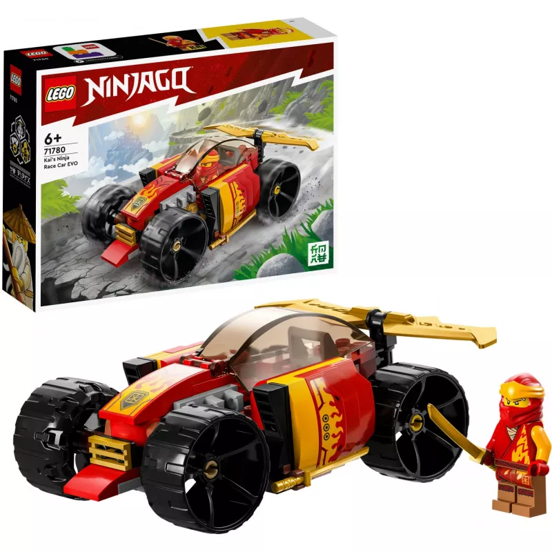 LEGO 71780 NINJAGO Carro de Corrida Ninja EVO 2em1 do Kai Brinquedo de Carro de Corrida para Modelo de Todo-o-Terreno Conjunto de Construção para Crianças, Rapazes e Raparigas a partir dos 6 Anos Aniversário