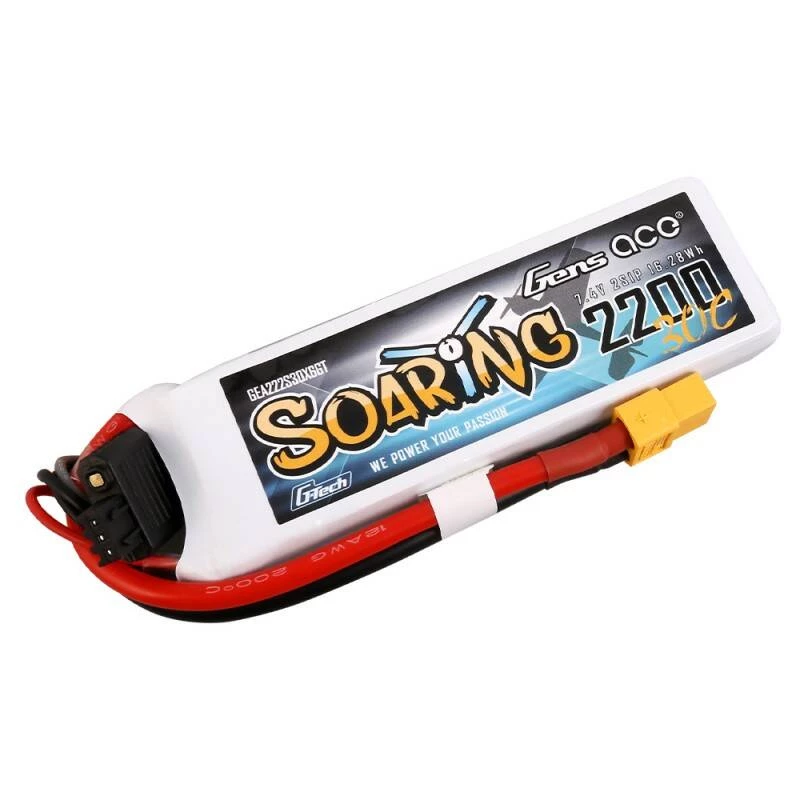 Bateria Gens Ace G-Tech Soaring 2200mAh 7.4V 30C 2S1P XT60