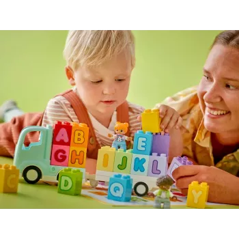 Brinquedo de construção LEGO DUPLO 10421 Camião ABC, 36 peças, 2 minifiguras, a partir de 2 anos, dimensões 110 × 140 × 70 mm
