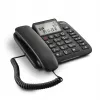 Telefone analógico Gigaset DL380 com identificação de chamadas, auscultador com fios, preto