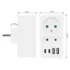 Power Splitter MACLEAN MCE249 F/W – 2 tomadas de rede (16A + 6A) e 4x USB (2x A, 2x C PD 20W)