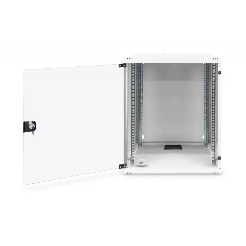 DIGITUS Compact Series DN-19 12-U-S-1 - Armário de parede - cinzento-claro, RAL 7035 - 12U - 48,3 cm (19