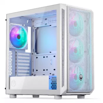 Endorfy Arx 700 ARGB caixa de PC, torre Midi, ATX, vidro temperado - inclui 4 ventoinhas ARGB de 140 mm, branco (EY2A017)
