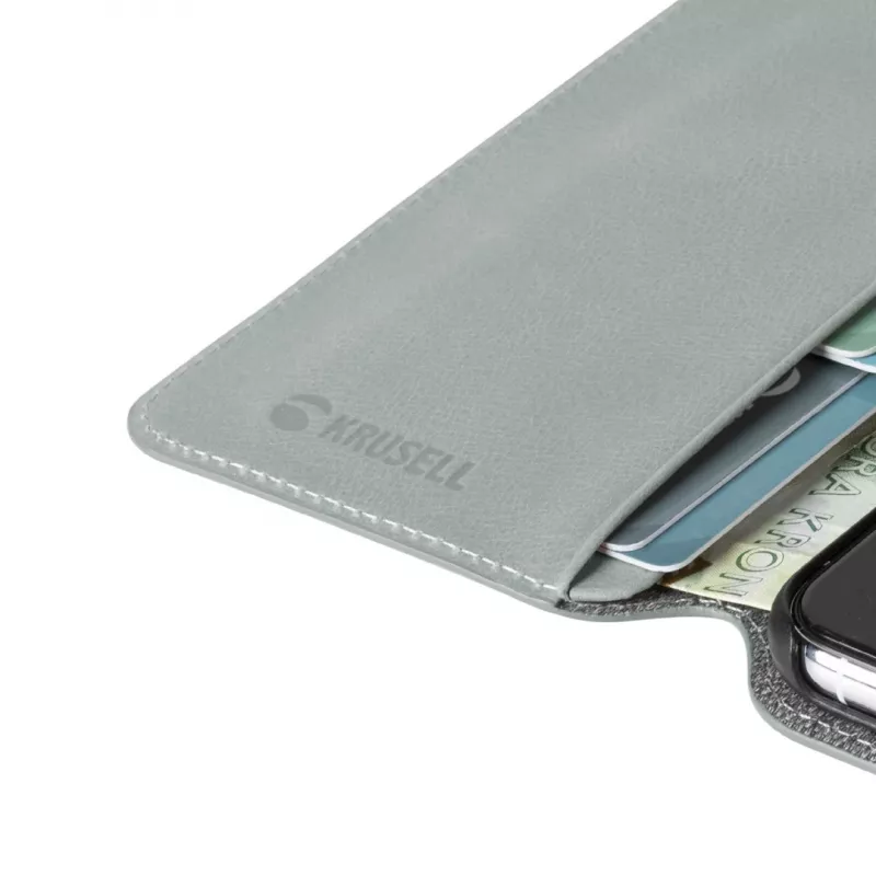 Capa para telemóvel Krusell Sunne para Apple iPhone 11 Pro — cinzento vintage, capa folio com compartimento para cartões