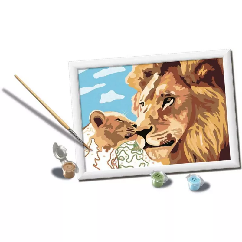 CreArt - Leão com bebé, pintura