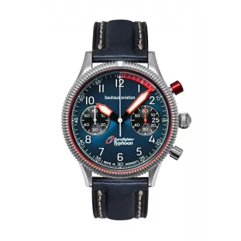 Relógio de pulso Bauhaus Aviation Eurofighter 25763 41 mm caixa de aço inoxidável movimento de quartzo