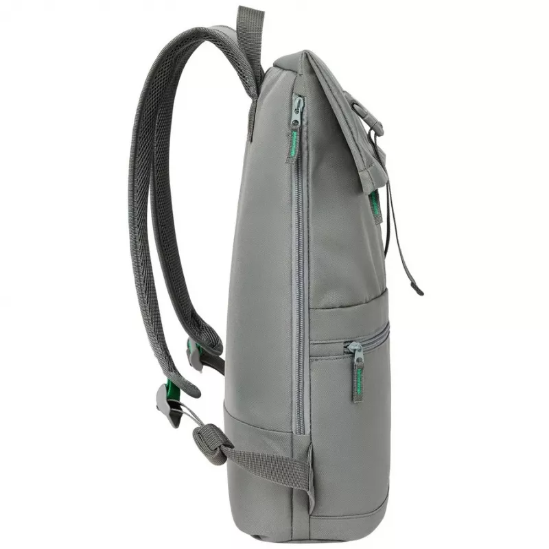 Mochila urbana Rivacase Gremio cinzento poliéster rPET 280x135x430mm