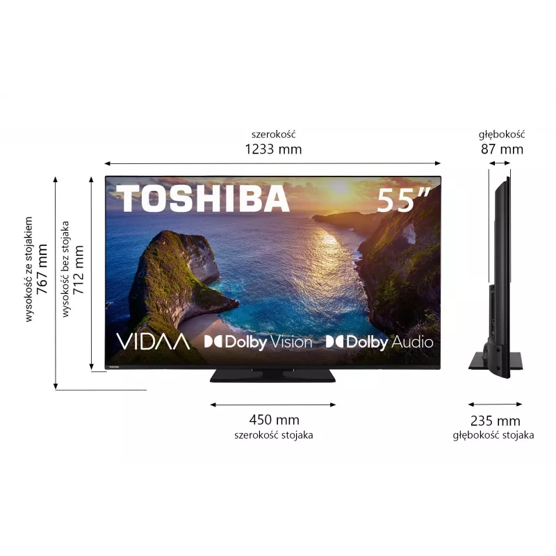 TV Toshiba 50UV3463DG 55 polegadas 4K Ultra HD DLED 3840 x 2160