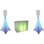 Conjunto de luzes planas EUROLITE AKKU 2x barra LED 3W com tripé – conjunto de barras LED portátil recarregável