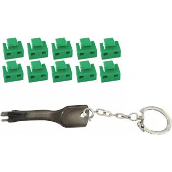 Bloqueador de porta ShiverPeaks 08-01031 RJ-45 verde com chave